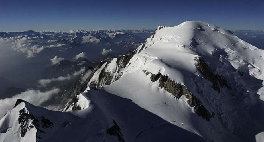 Mont Blanc in the French Alps, where retreating glaciers are putting pressure on freshwater reserves and hydroelectric infrastructure. -  AFP/Philippe Desmazes