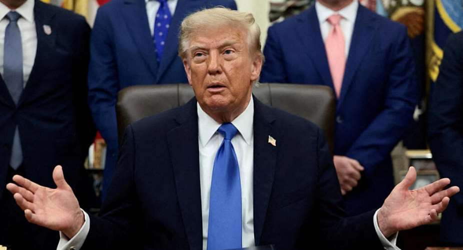 US President Donald Trump threatened on Wednesday to impose heavy tariffs or curb trade with the European Union over its proposal to make Canada its first associate member. - REUTERS - Evelyn Hockstein