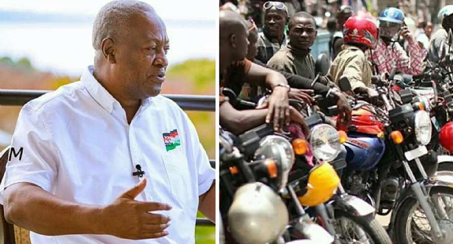 Mahama Promises To Give Okada Operators Motorbikes