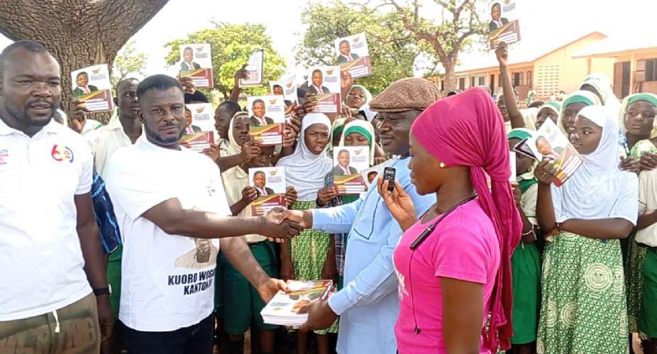 Former Sissala East MP donates 1,450 exercise books to eight schools