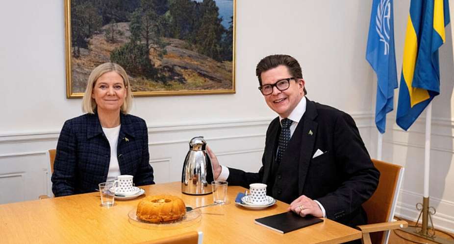 Speaker of the Riksdag Andreas Norlen meets Social Democrat party leader Magdalena Andersson for talks as the process of proposing a new prime minister begins in Stockholm, Sweden, September 18, 2026. -  Christine Olsson, via Reuters