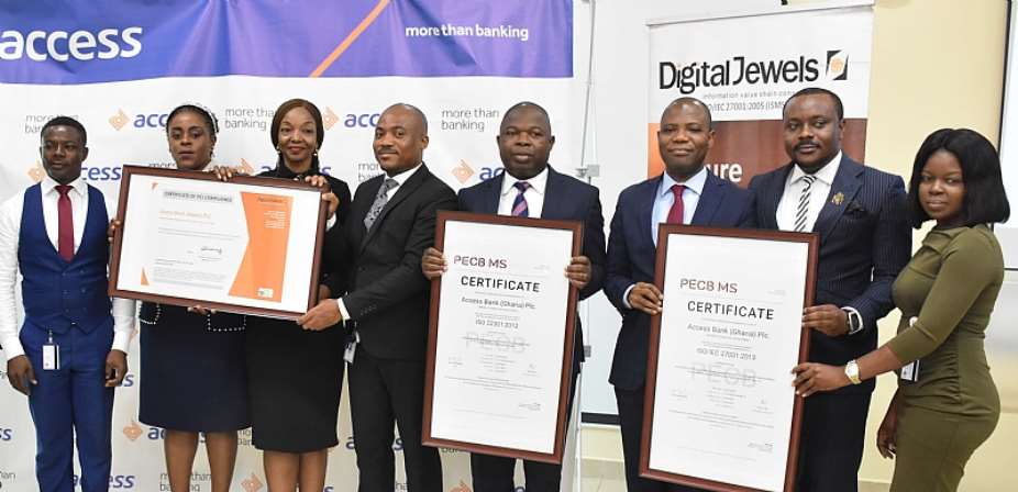 Officials Of Access Bank And Digital Jewels Showcase Certificates