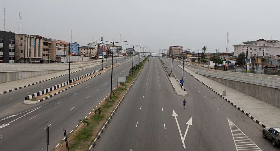 The International Airport Road Lagos, Nigeria deserted during COVID-19 lockdown - Source:
