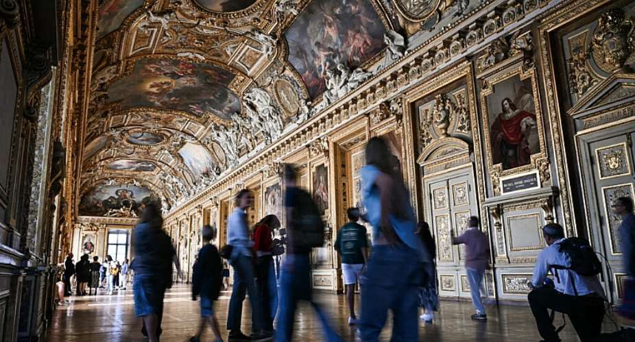 File photo of the Apollo Gallery in the Louvre in Paris taken on July 22, 2026. -  Lou Benoist, AFP