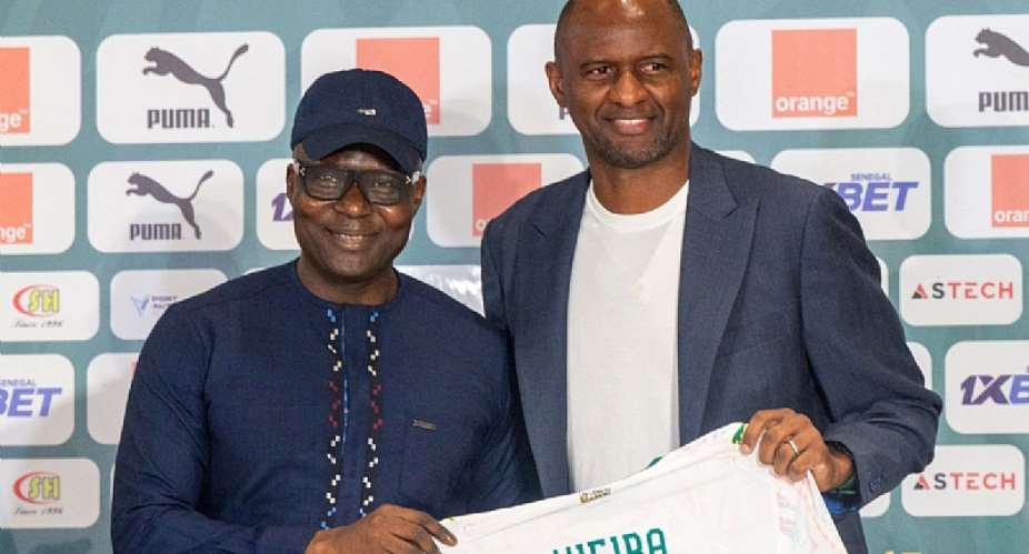 Getty ImagesImage caption: Patrick Vieira (right) says he will work heart and soul to achieve success with Senegal