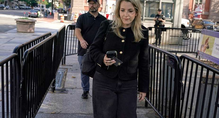 CNN Senior White House Reporter Betsy Klein walks near the White House on September 19, 2026, after her White House credentials were revoked. -  Jose Luis Magana, AP