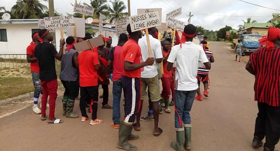 Amenfi youth protest against decision to exclude them from Western North Region