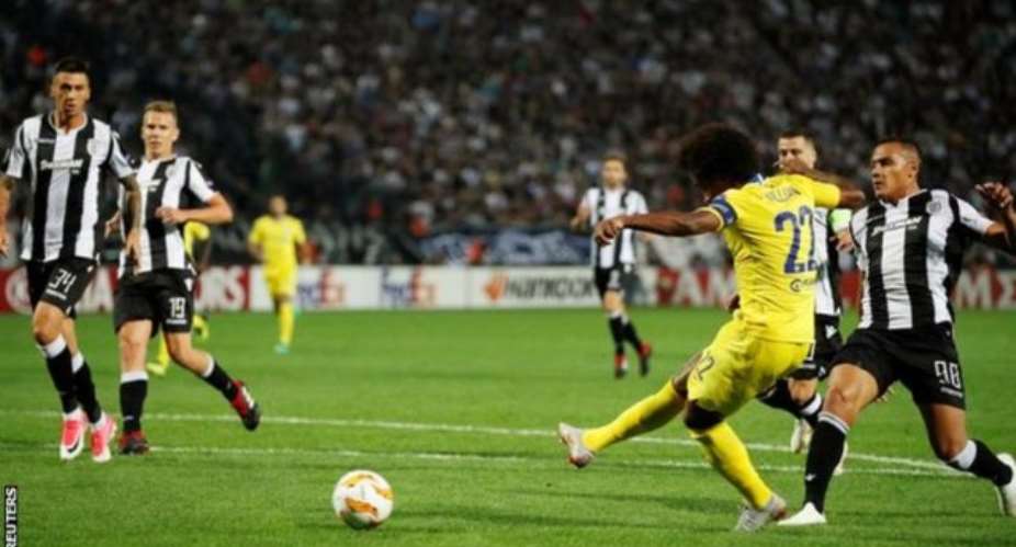 Willian Scores Winner As Chelsea Beat PAOK Salonika