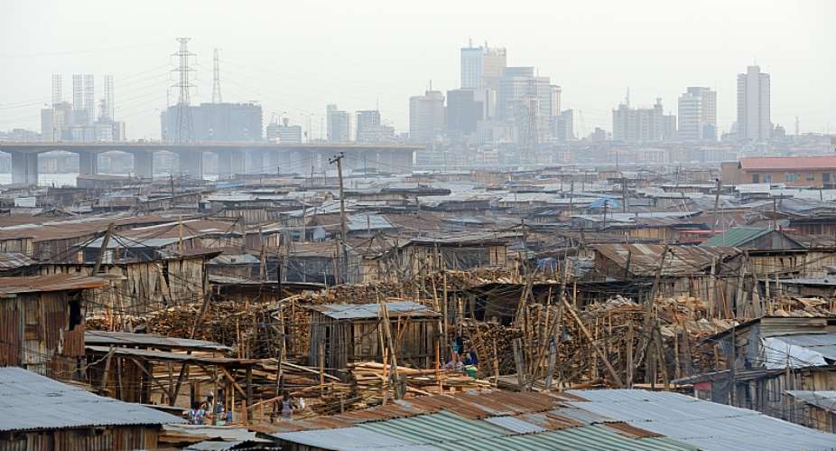 Makoko neighbourhood in Lagos, initially founded as a fishing village. - Source: Frdric SoltanCorbis via Getty Images