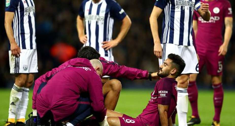 Ilkay Gundogan Limps Off For Manchester City During Win Over West Brom