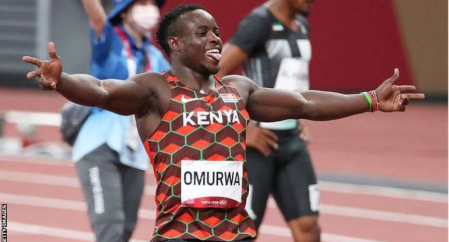 Ferdinand Omurwa Omanyala twice set a new Kenyan national record for 100m at the Tokyo Olympics