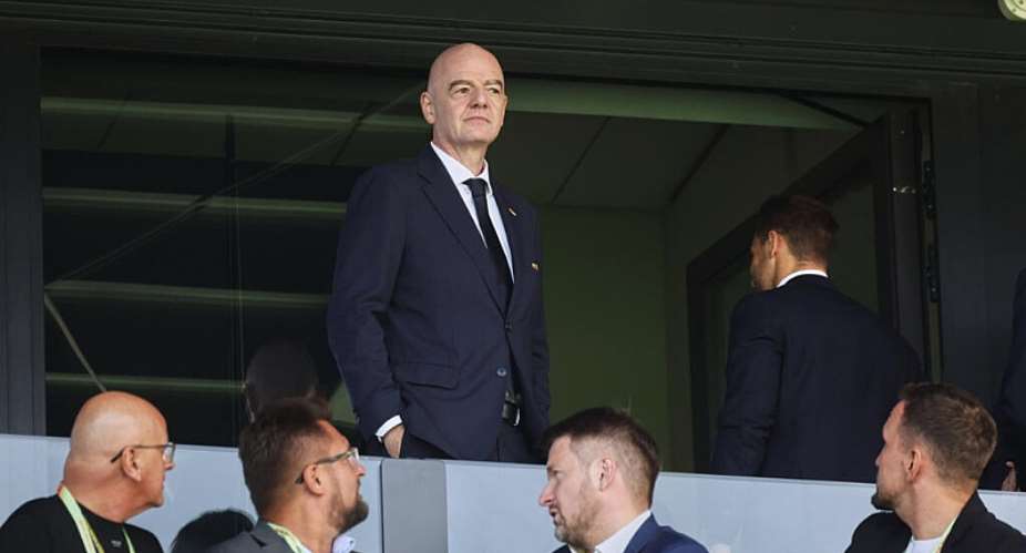 A file image of FIFA President Gianni Infantino at the Womens U20 World Cup opening match between Poland and Argentina in Katowice, Poland, on September 5, 2026. -  Beata Zawrzel, AP