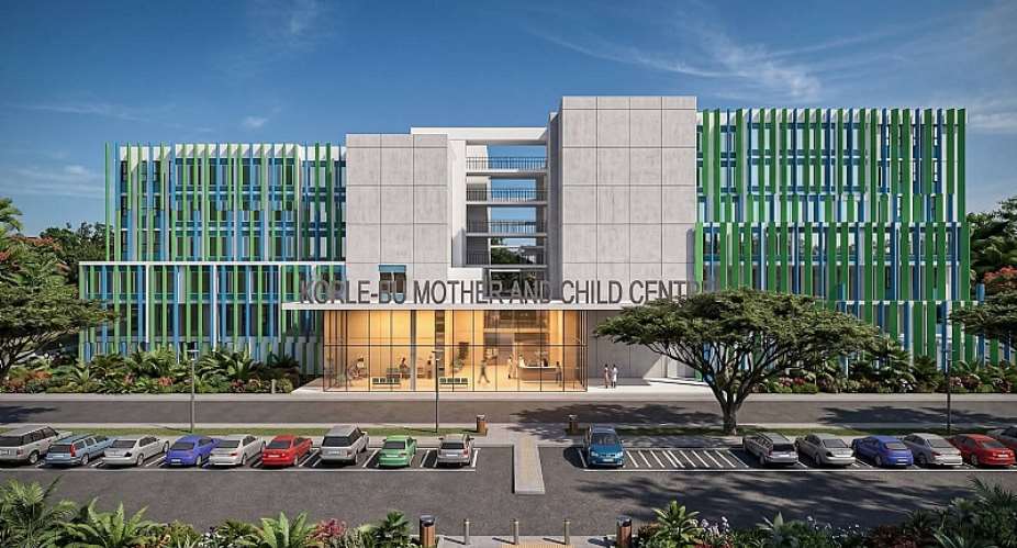 An artists impression of the proposed 400-bed Mother and Child Block at Korle Bu Teaching Hospital