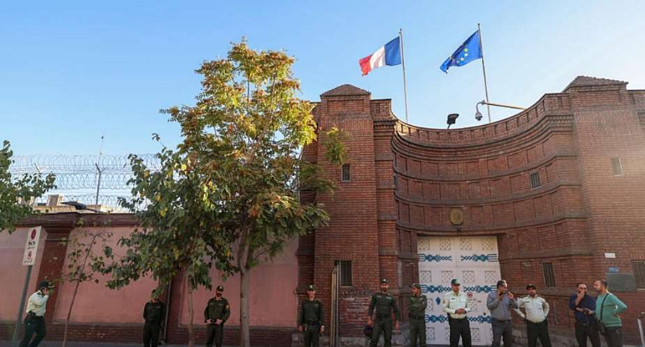 The French embassy in Tehran on 21 October 2025. -  Atta Kenare / AFP