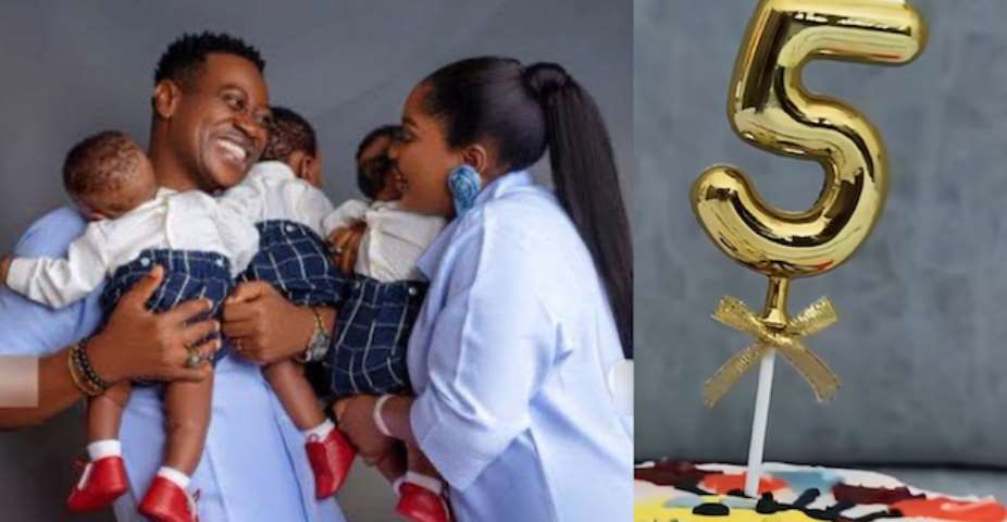 Five Months Of Countless Beautiful Memories — Lateef Adedimeji and Mo Bimpe Celebrate Triplets