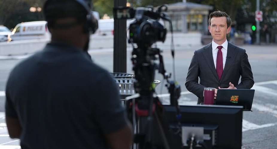 A file image of Vaughn Hillyard, White House correspondent for MS NOW, reporting from the White House on September 21, 2026. -  Mark Schiefelbein, AP