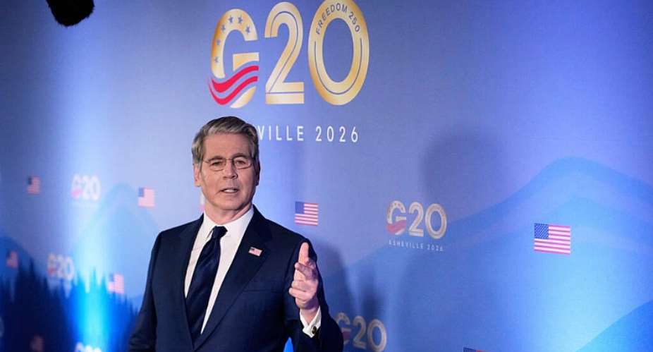 Treasury Secretary Scott Bessent speaks to reporters at the G20 Finance Ministerial in Asheville, NC, Tuesday, Sept. 1, 2026. -  Gerald Herbert, AP