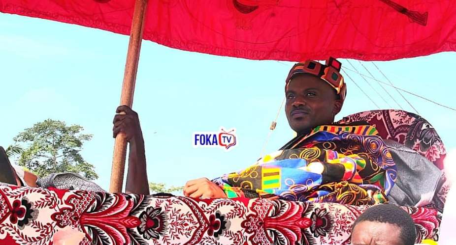 Nana Ateko Antwi iii Rides in Palanquin at Kamenaman Yam Festival 2026, Steals Show at Grand Durbar
