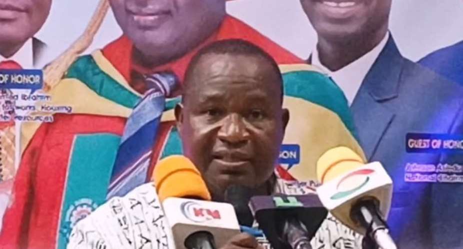 Ing, Prof Julius Ceaser Puoza, the Pro-Vice Chancellor of STU speaking at the 4th Bono Regional GJA Awards program in Sunyani last Saturday