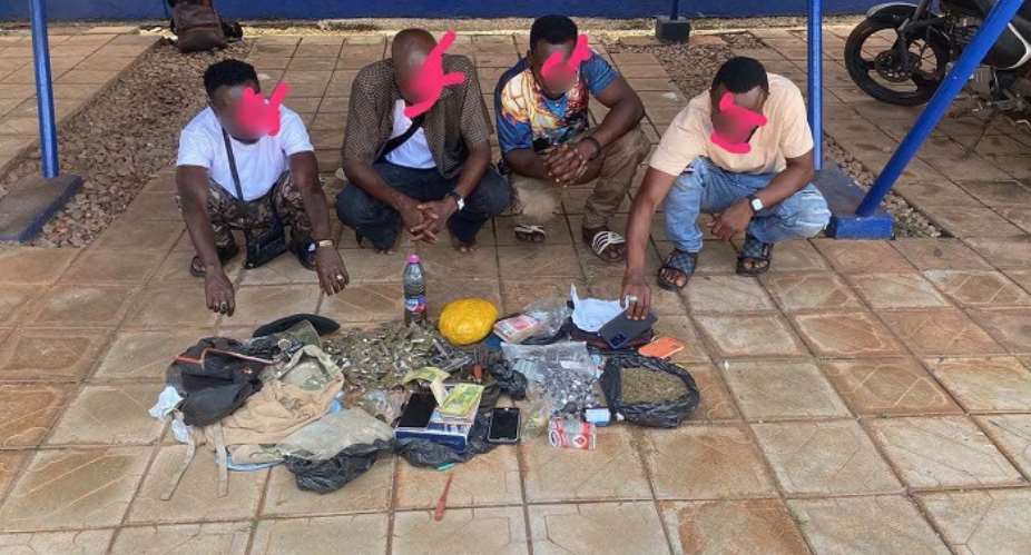 Five arrested as police seize firearms and suspected narcotics in Tamale