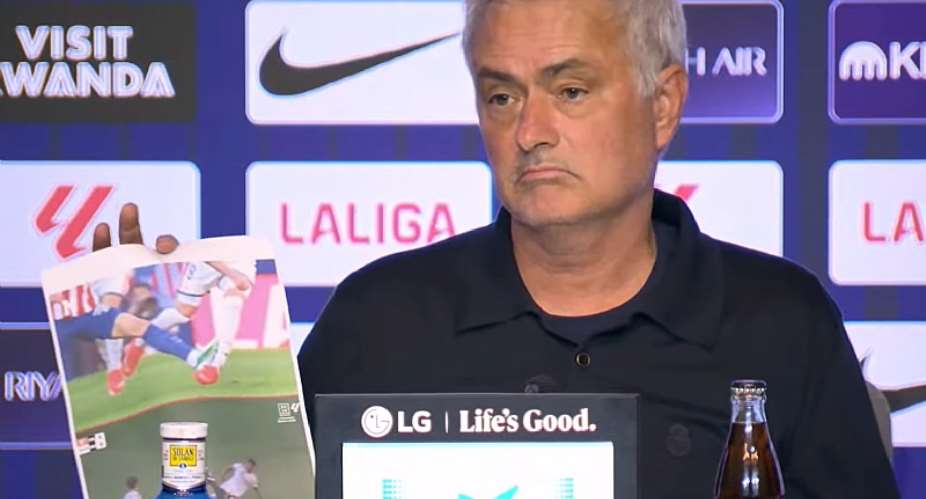 Mourinho arrived at his news conference with screenshots of incidents he believed should have resulted in red cards for Atletico