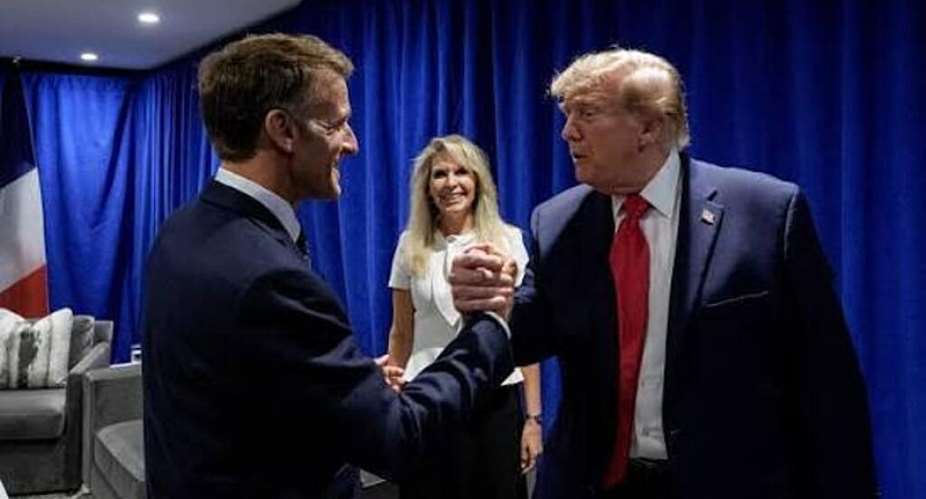 French President Emmanuel Macron meets US President Donald Trump during talks in New York on 21 September 2026, ahead of the United Nations General Assembly. The two leaders discussed measures to ease pressure on global energy markets, including reopening the Strait of Hormuz and a possible energy truce between Russia and Ukraine. -  AFP