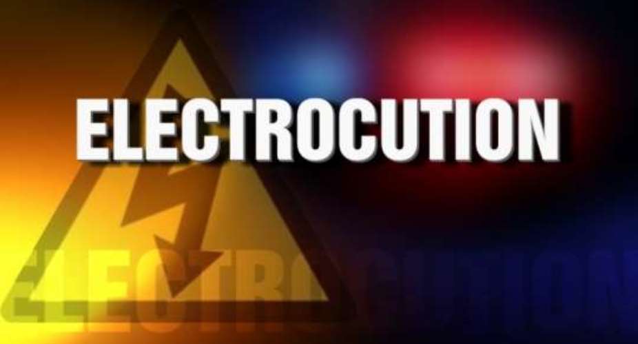 Middle-aged woman electrocuted