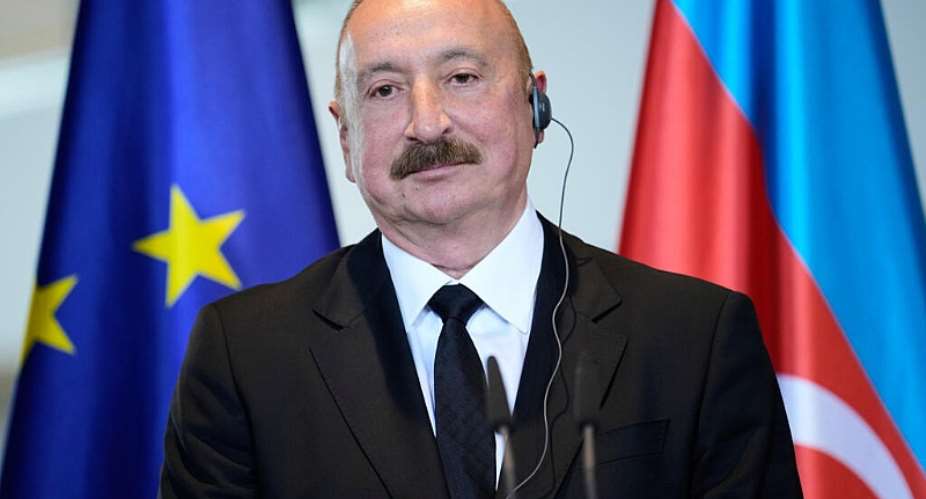 File photo of Azerbaijan President Ilham Aliyev taken at a news conference in Berlin, Germany on July 21, 2026. -  Ebrahim Noroozi, AP