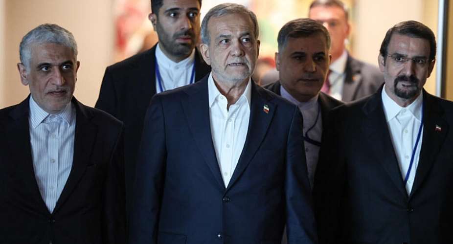 Iranian President Massoud Pezeshkian will make his first speech at the world body since Washington and Israel launched coordinated attacks on the Islamic Republic -  Ludovic MARIN / AFP/File