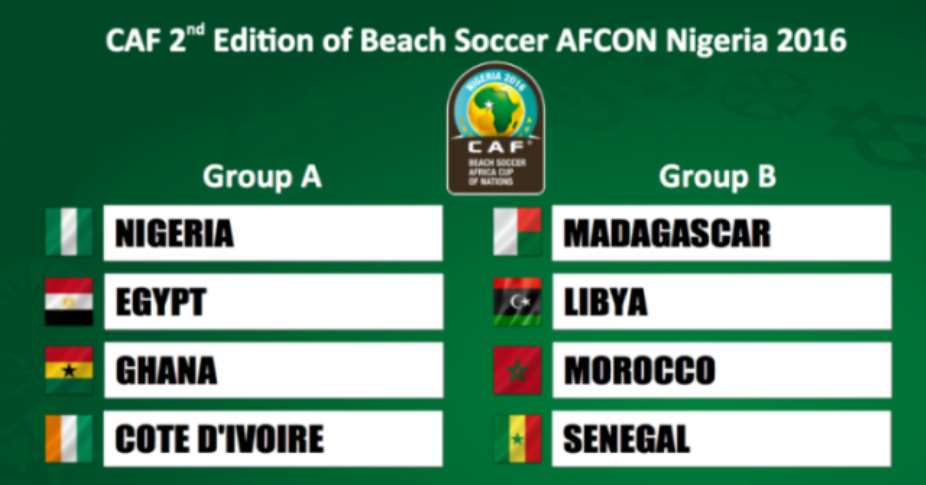 Beach soccer AFCON: Ghana drawn with Nigeria