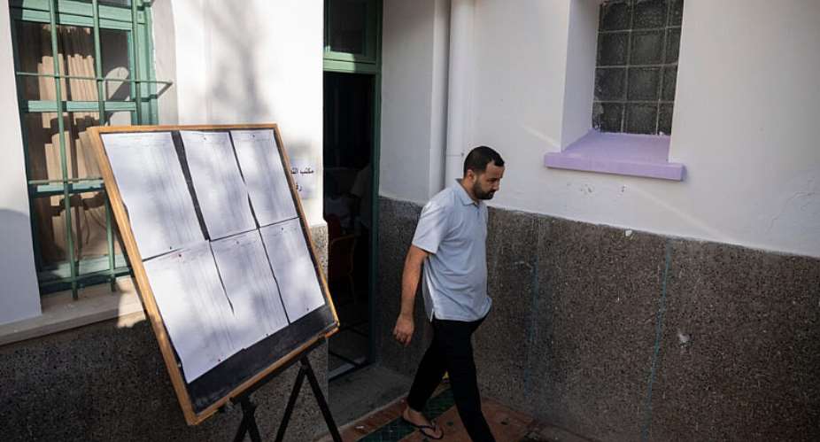 A man walks out after casting his vote inside a polling station during the legislative elections in Rabat, Morocco, Wednesday, 23 September 2026. - AP Photo/Mosaab Elshamy - Mosaab Elshamy