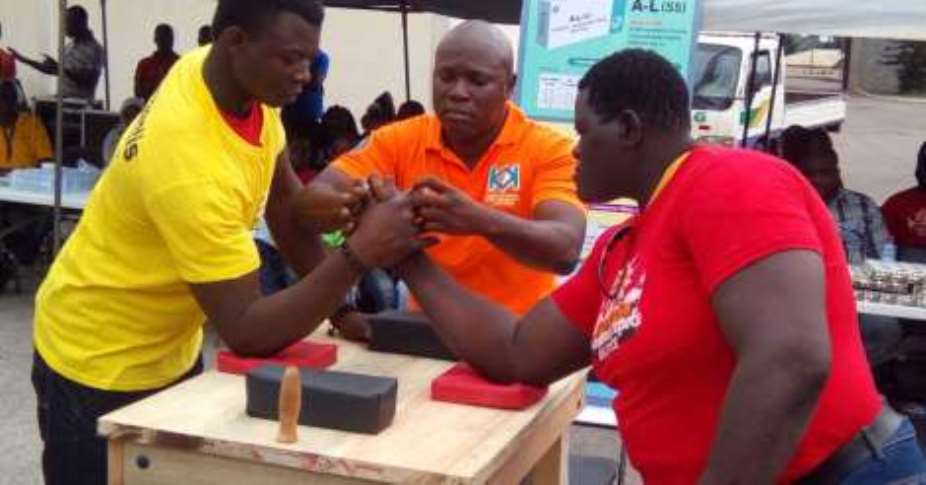Arm wrestling: Shoemaker beats all to win battle in Kumasi