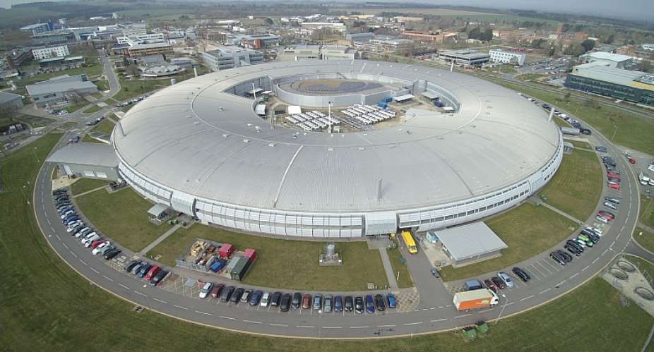 Aerial view of the UKs national synchrotron, Diamond Light Source Ltd Diamond on the Harwell Science and Innovation Campus in Oxfordshire, - Source: Diamond Light Source