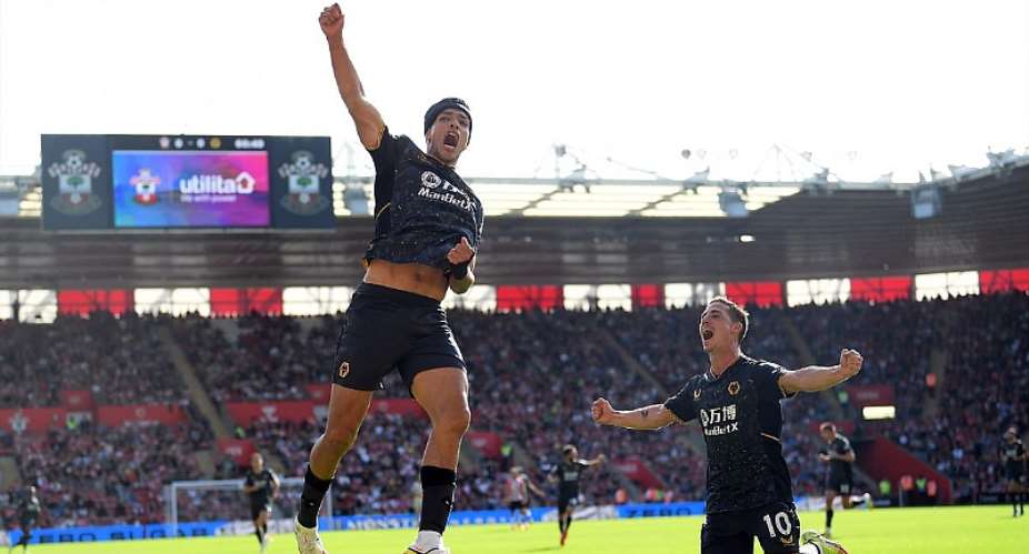 Raul Jimenez celebrates his goal for Wolves, Southampton vs Wolves, Premier League, St Mary's, Southampton, September 26, 2021Image credit: Getty Images