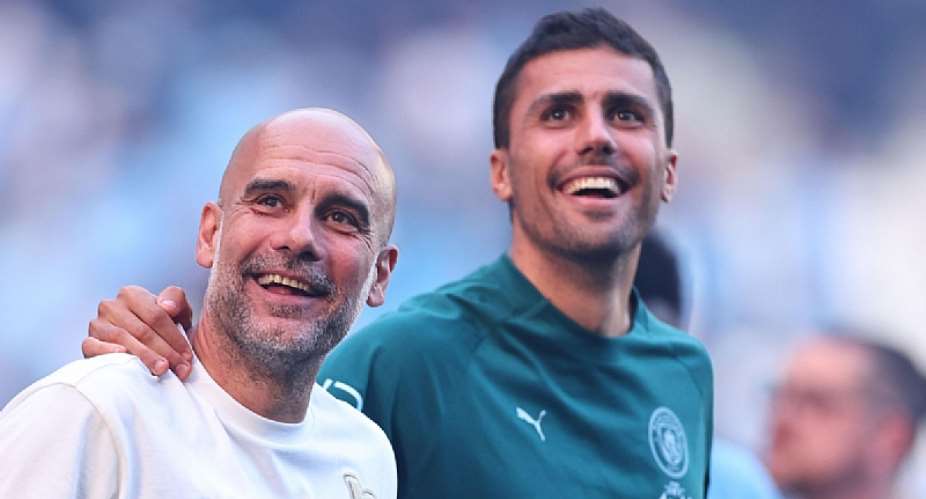 Getty ImagesImage caption: Rodri (right) made 298 appearances for Manchester City between 2018 and 2026