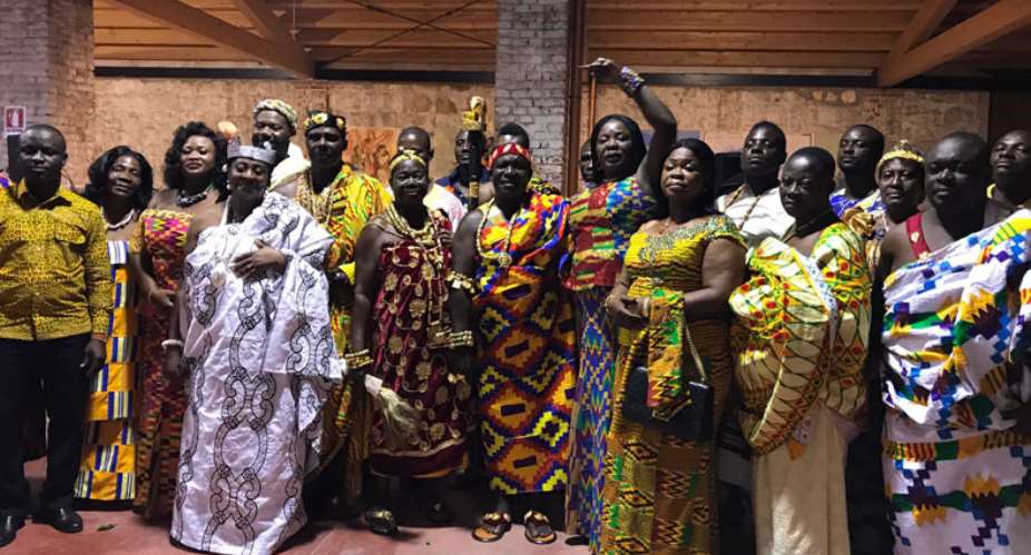 Chiefs And Queenmothers Of Nzemaland Storm Italy For Kundum Festival