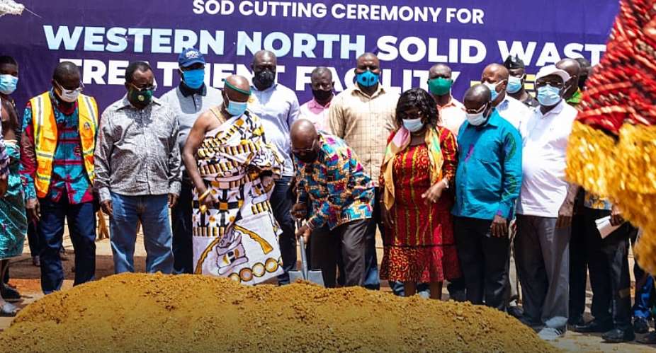 Akufo-Addo Cuts Sod For Recycling Plant At Aboanidua