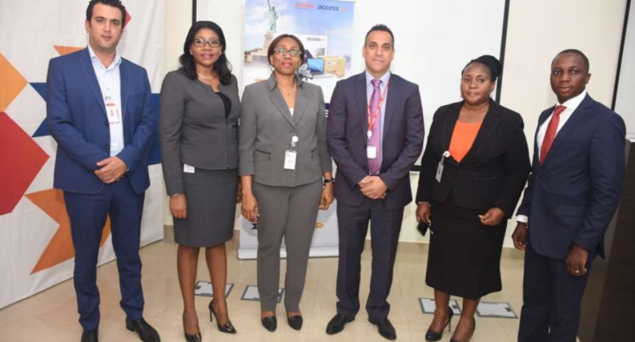 Officials of Aramex and Access Bank Ghana