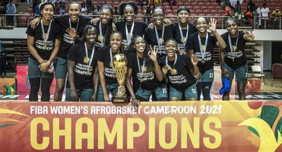 Nigeria's D'Tigress celebrate their third straight African title