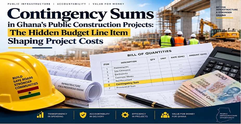 Contingency Sums in Ghana’s Public Construction Projects: The Hidden Budget Line Item Shaping Project Costs