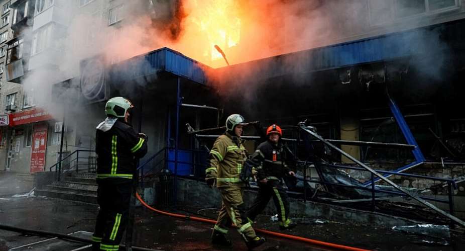 Firefighters work at the site of an apartment building, Ukraine, September 26, 2026 -  Gleb Garanich, Reuters