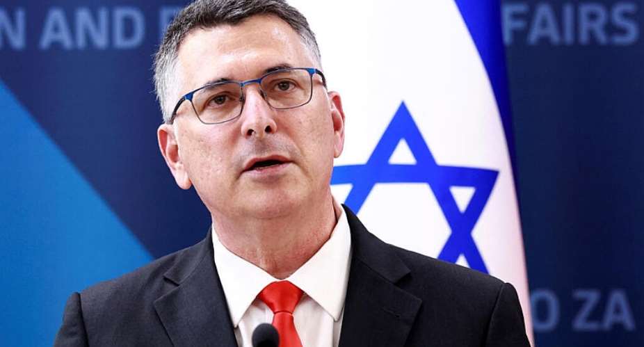 Israeli Foreign Minister Gideon Saar speaks at a press conference during his visit, in Ljubljana, Slovenia September 9, 2026 -  Borut Zivulovic, Reuters