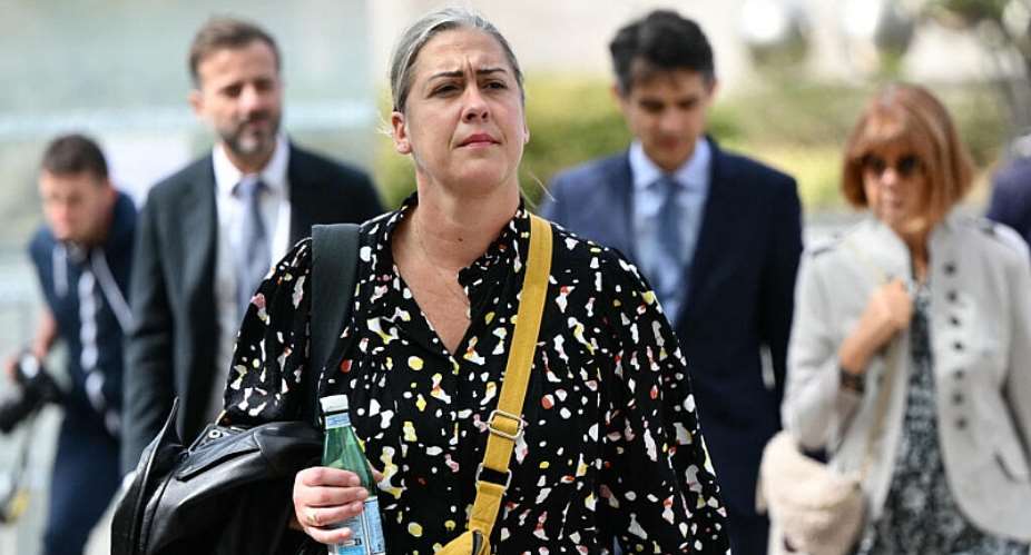 Gisele Pelicots daughter, Caroline Darian, during the trial of her father, who was found guilty of drugging Pelicot for nearly ten years and inviting strangers to rape her at their home in Mazan, in southern France, 17 September 2024. -  Christophe Simon/AFP