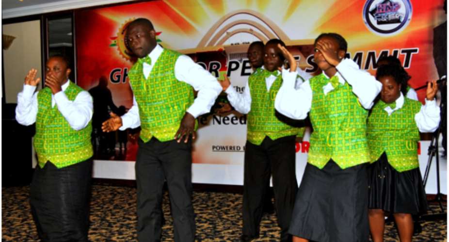Dance performance by the students of New Horizon Special School at the Ghana for Peace Summit