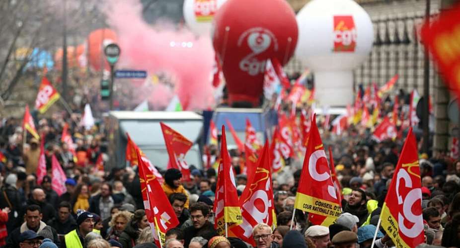 A demonstration in Paris during the last large-scale public sector strike in France, 5 December 2024. -  Alain Jocard/AFP