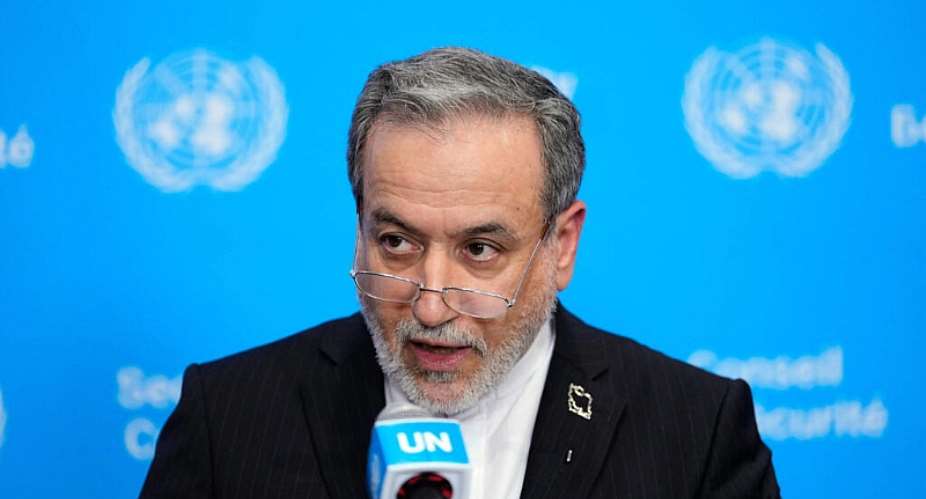 Irans Foreign Minister Abbas Araghchi speaks to the media during the 81st session of the United Nations General Assembly at United Nations headquarters, September 25, 2026. -  Yuki Iwamura, AP Photo