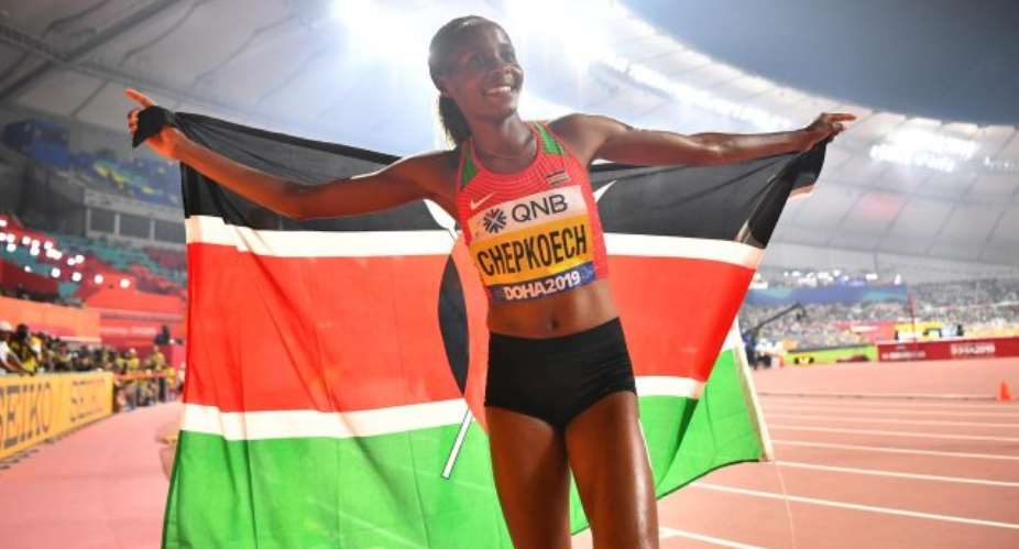 Doha 2019: Kenya's Chepkoech Powers To Women's Steeplechase Gold