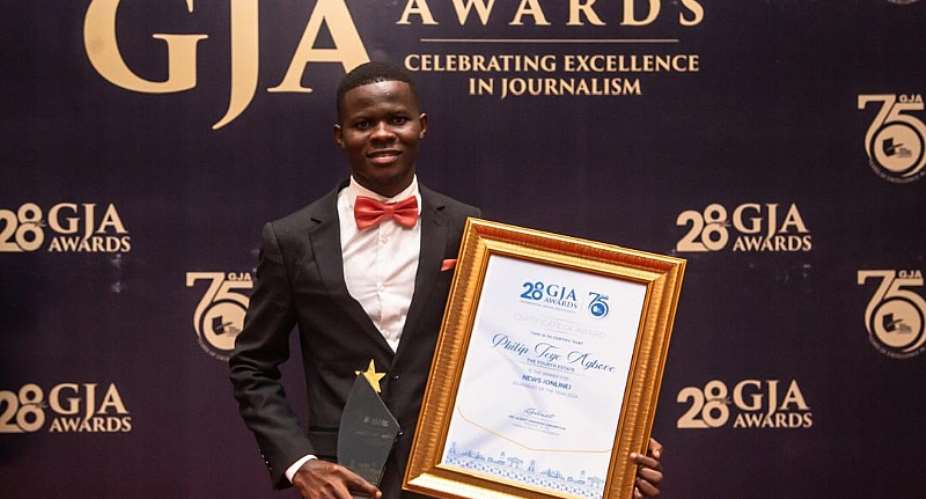 28th GJA Awards: Philip Teye Agbove of Fourth Estate wins Online News Journalist of the Year