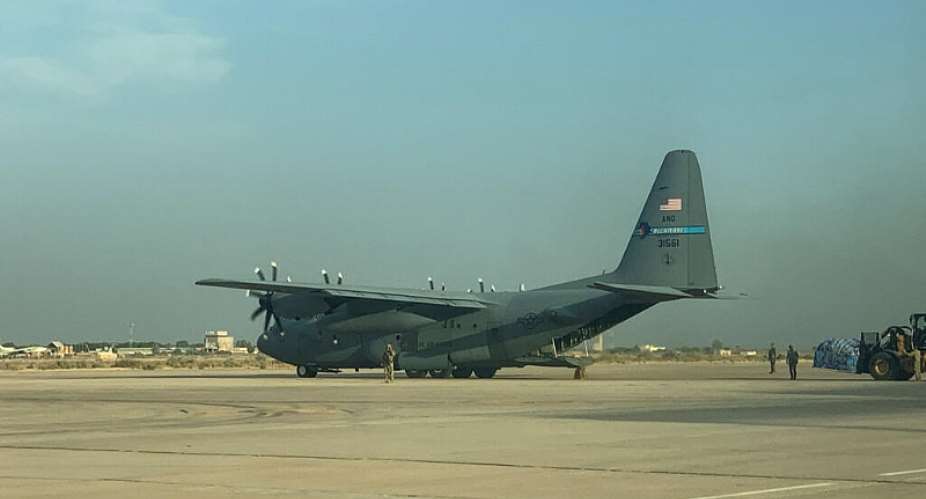 A US military transport aircraft stands at Camp Victory near Baghdad International Airport in Baghdad, Iraq, on September 29, 2026. -  Reuters