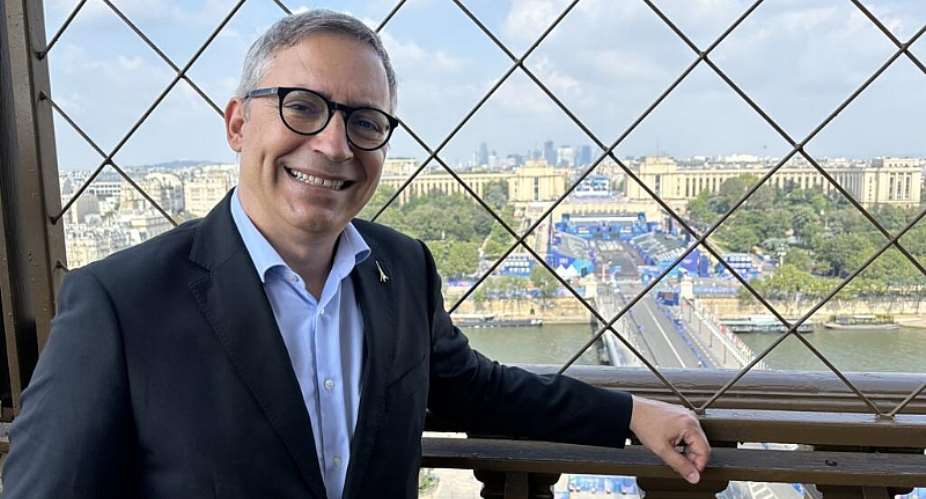 Patrick Branco Ruivo, director general of the company that operates the Eiffel Tower, pictured at the Paris landmark. -  Catarina Falcao